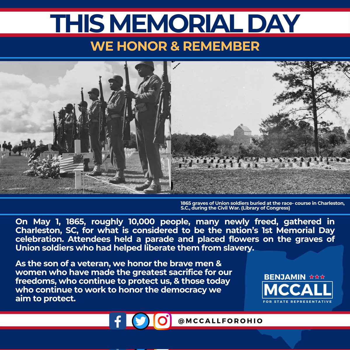 McCallforOhio's tweet photo. As you spend time w/ family, friends, &amp; community
reflect on the bravery &amp; immense sacrifice of those who have served. 

It is a time of remembrance &amp; for many, a difficult day. Honor those who have given their lives for the freedoms &amp; democracy that we benefit from.

@wwp https://t.co/ZlOtYhp4hq