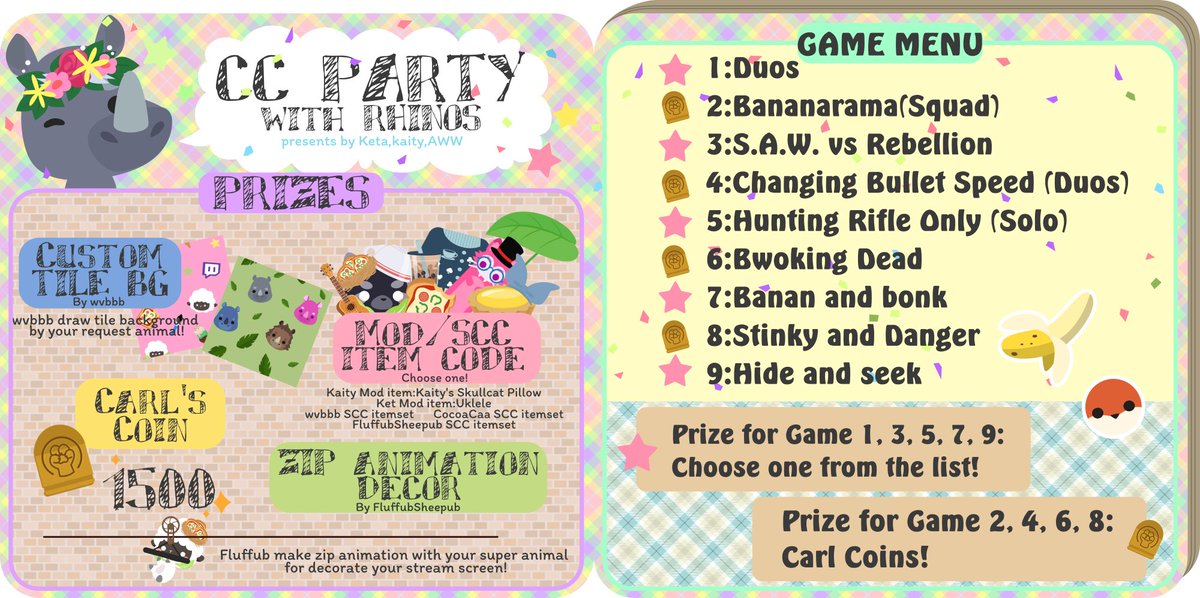 Content Creater party starting soon!✨
Visit your favourite <a href="/AnimalRoyale/">Super Animal Royale</a> streamer here!
(The event is CC only but you can view their stream!)
twitch.tv/directory/cate…
#superanimalroyale