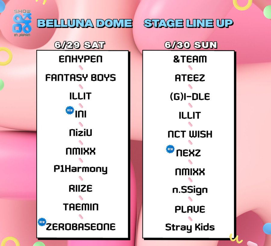 [🚨アーティスト追加発表🚨]

🪄6.29(SAT)
#INI 🔥🔥🔥
#ZEROBASEONE 

🪄6.30(SUN)
#NEXZ 🔥

ウマチュン…これはやりすぎよ⛈️
上半期特集🌎なんて言葉じゃ
収まらない完全体ラインナップだよね📺💞!?

#SHOW_MUSIC_CORE_JPN #ShowMusicCore #ウマチュン #ウマチュンinJAPAN #KPOPの中心