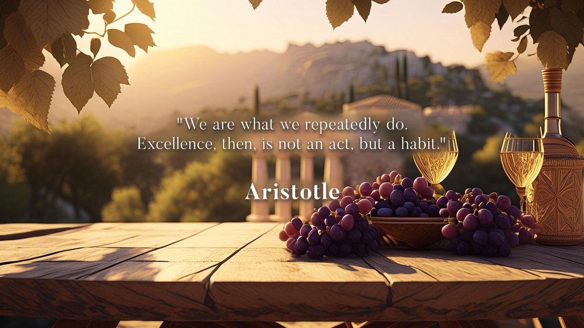 “We are what we repeatedly do. Excellence, then, is not an act, but a habit.” 

- Aristotle