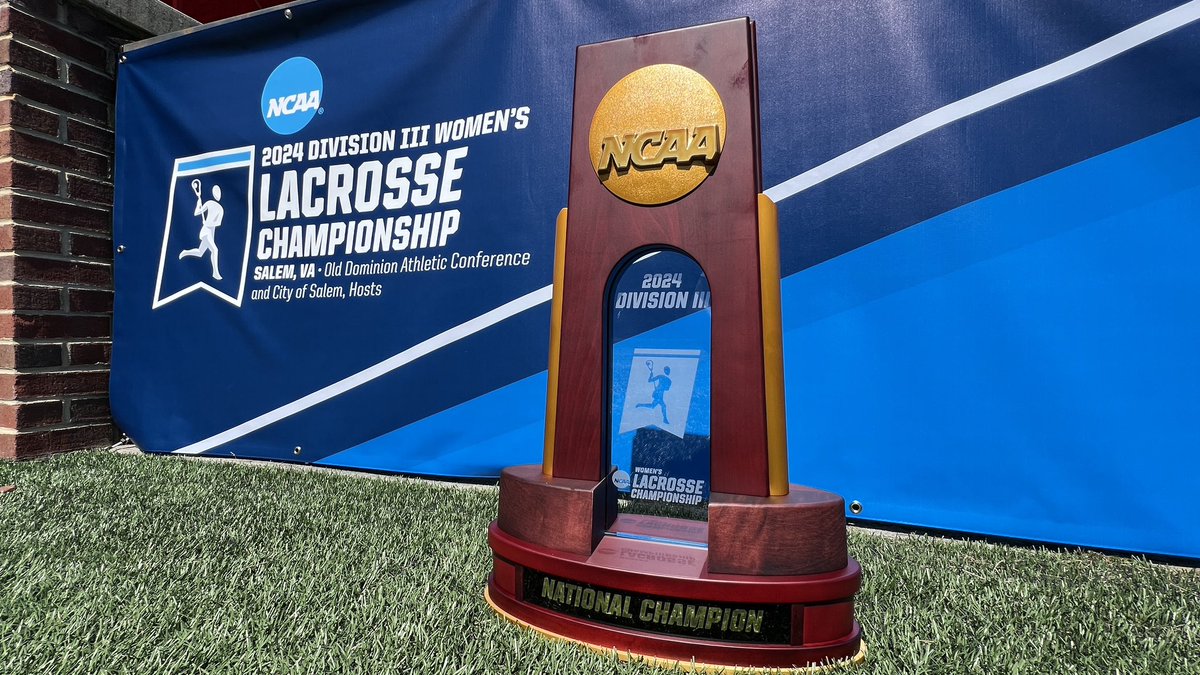 Who will be taking this home today? @SUSeaGulls and @MiddAthletics battle for the Women’s Lacrosse National Title at Noon (ET). #D3lax | #DIII50