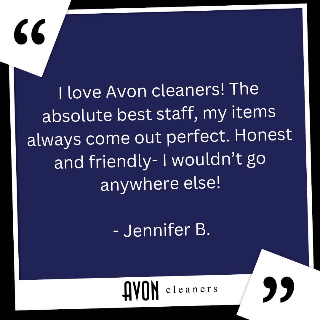 We love to hear great experiences our customers have at Avon Cleaners. If you have a had a positive experience using us, we'd love to hear your feedback! Head on over to Google and give us a rating! ⭐⭐⭐⭐⭐ #AvonCleaners #DallasCleaners #ProfessionalDryCleaning #CustomerReview