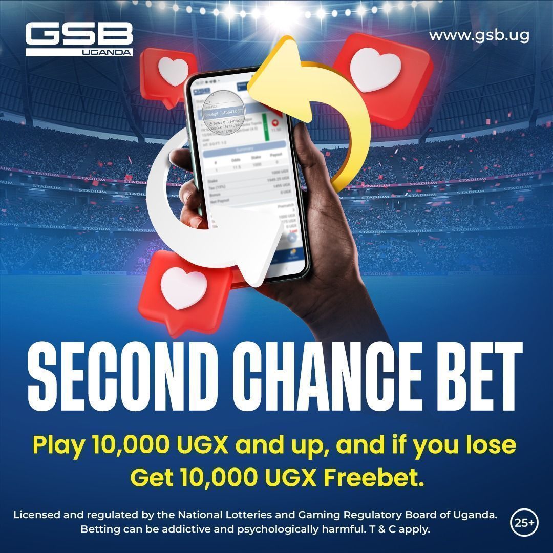 🚨 𝐓𝐔𝐊𝐔𝐃𝐈𝐙𝐙𝐀 You have a chance to get your money back! Share your valid lost bets ID & Account ID (from 20/5/2024 to 26/5/2024) in the comments. 𝐃𝐞𝐭𝐚𝐢𝐥𝐬 👉🏾 buff.ly/3XZaJxv T&Cs Apply. Lucky Punters to be announced on Wed 29th. #GSBUganda #GSBSecondChance