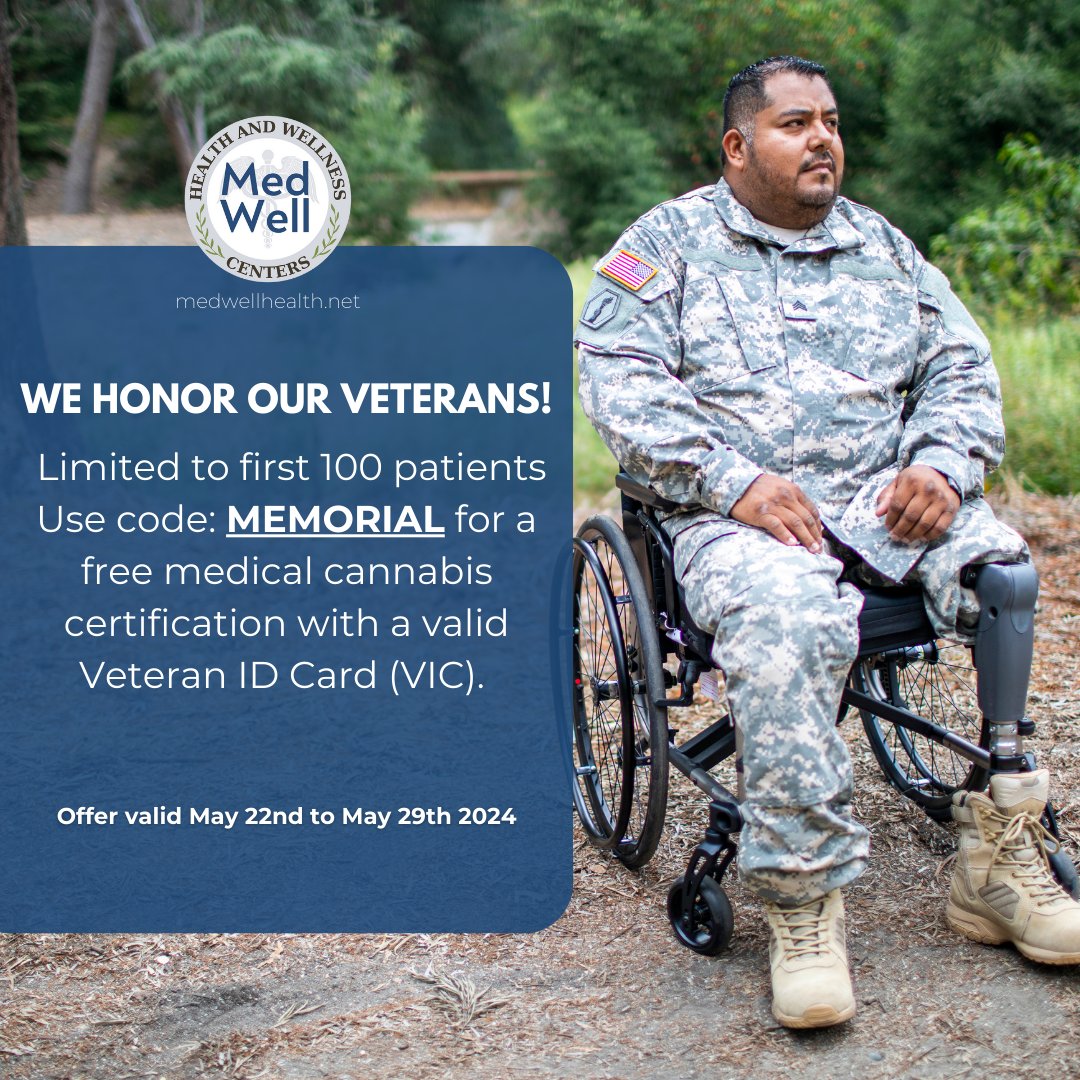 Veterans please call: 866-566-9333 to schedule your free appointment! Valid VIC card required at time of booking.  Appointments must be booked before May 29th. 

✨➡️💠 Veterans just need to book their appointment, not complete their health check before the 29th. 💠⬅️✨