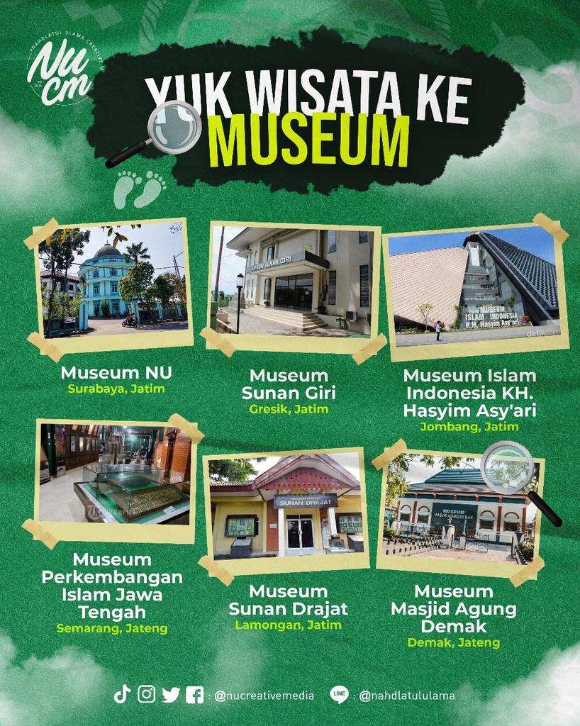 Yuk Wisata ke Museum!
Bingung mau liburan kemana? Berikut kami sajikan beberapa museum yang bisa kamu kunjungi untuk semakin menambah wawasan seputar perkembangan Islam di tanah Jawa.

#nahdlatululama #islam #museum #NU