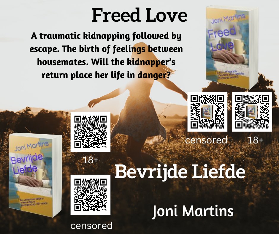 Freedom regained. The kidnapper’s return. Can friendship survive? Freed Love by @JoniMartins3 ⭐️⭐️⭐️⭐️⭐️ books2read.com/u/mYo6rM (18+) books2read.com/u/brG1YA #IARTG #Romance 🇳🇱 Bevrijde Liefde by @JoniMartins3 books2read.com/b/meA26l(18+) books2read.com/b/bazp9L Read now!