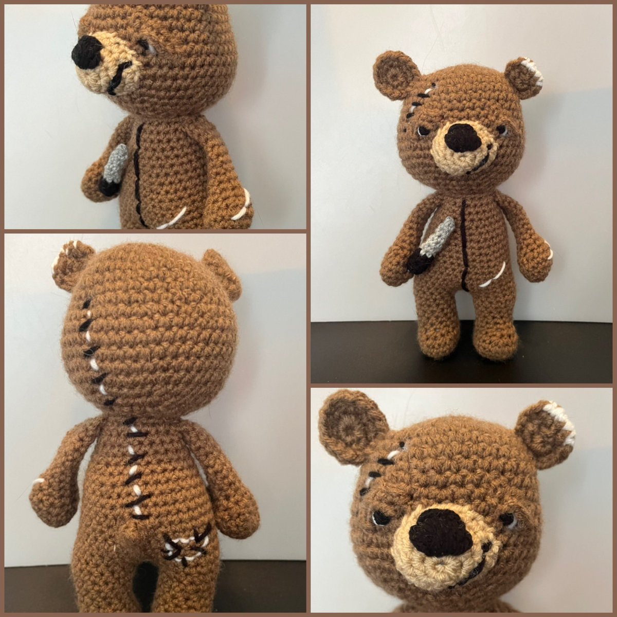 Naught Bear @DeadbyDaylight #crochet #crochetbear #crochetfun #crochetlove