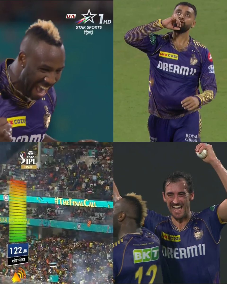 #AndreRussell strikes in his first over, 𝐀𝐆𝐀𝐈𝐍 and #VarunChakaravarthy joins the party too! 💥🔥 With Hyderabad 7 down after 12.3 overs, will #HeinrichKlaasen step up and steer SRH to a commendable total? 🤔 📺 | #KKRvSRH | LIVE NOW | #IPLOnStar | #IPLFinalOnStar