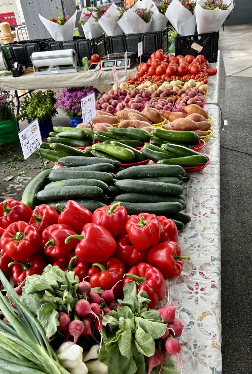 Church then farmers market. Buy from local growers — get better products and fund farmers instead of toxic big box conglomerates!