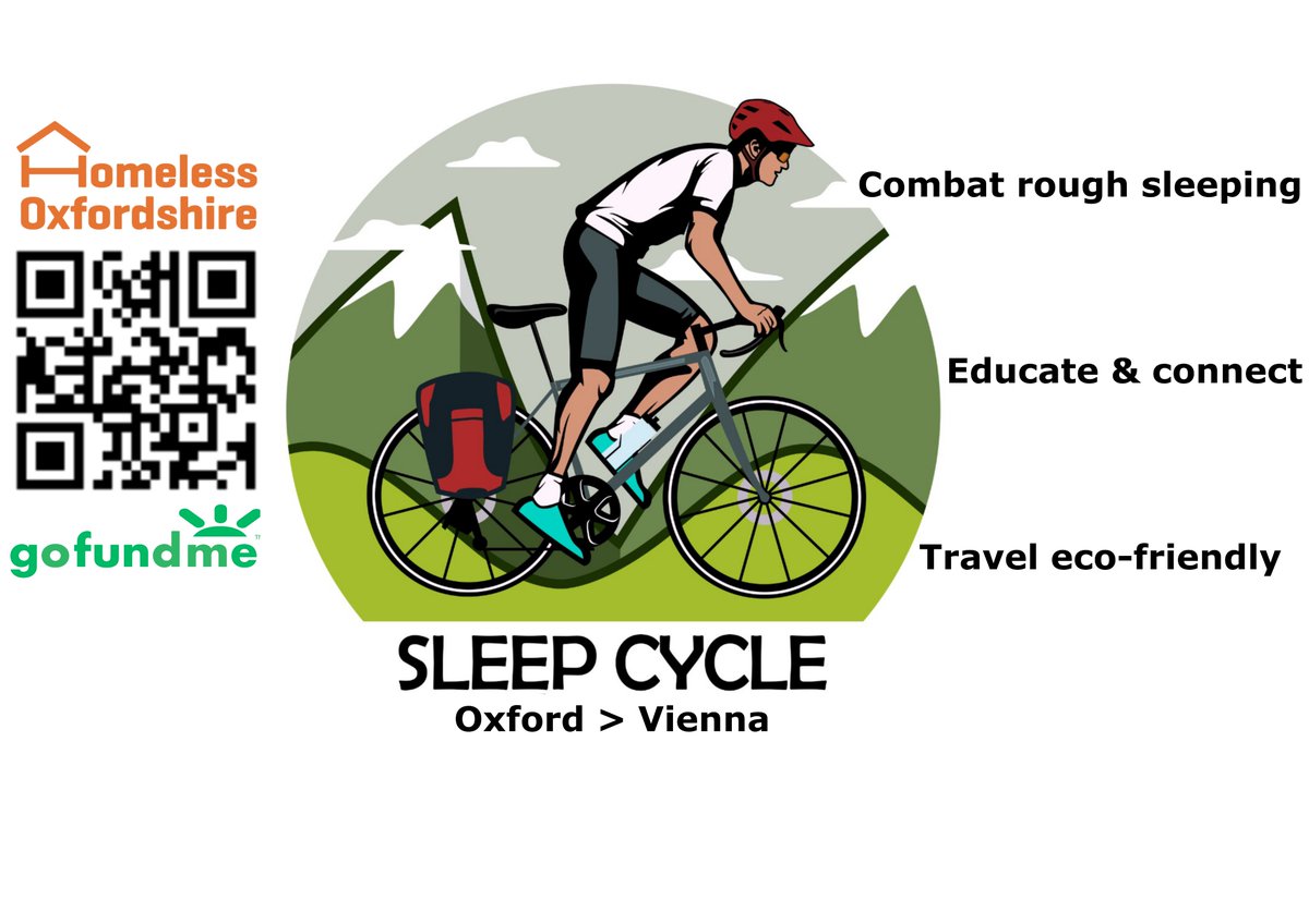 This week, I'm embarking on a 'Sleep Cycle' from Oxford to Vienna for charity and public outreach. Please support this project by donating to my fundraising appeal for Homeless Oxfordshire and following my updates. Thank you all for your support! gofundme.com/f/sleep-cycle-…