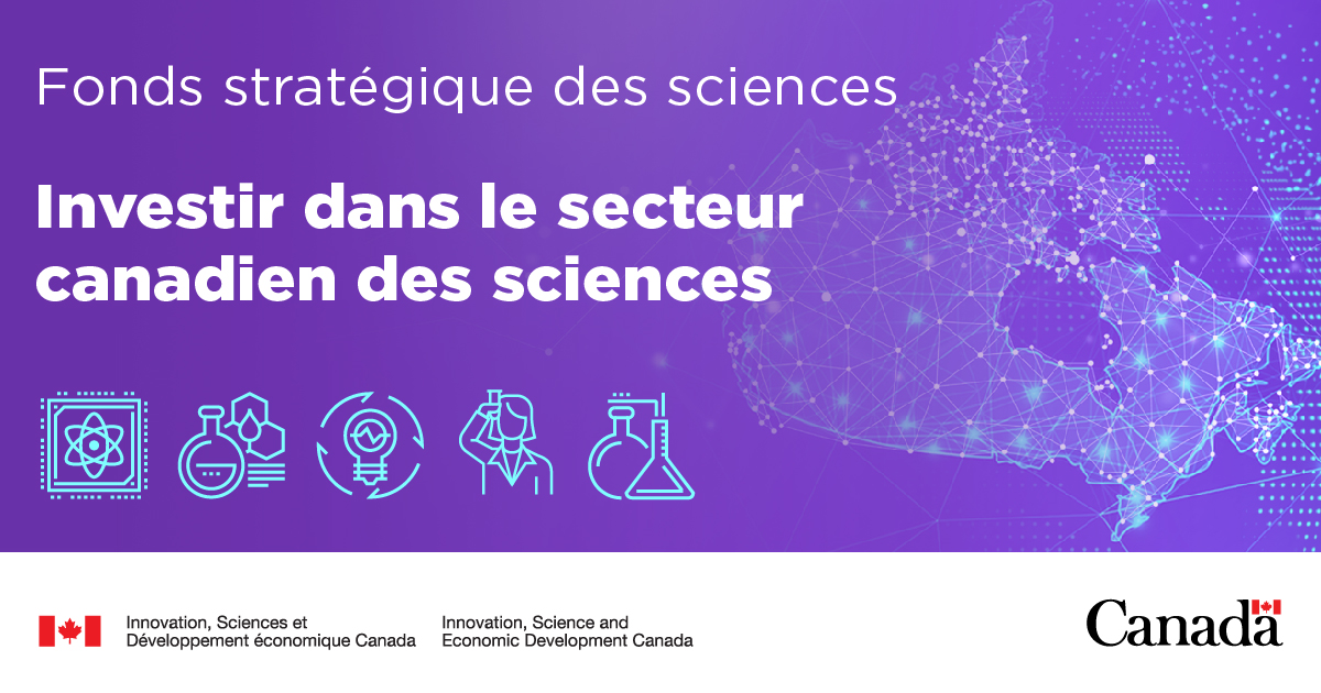 Aujourd’hui, le #GC a annoncé un investissement dans la #science et la #recherche au titre du Fonds stratégique des sciences. Ce soutien aidera les domaines des solutions médicales, des changements climatiques et de la littératie en STIM. En savoir plus: canada.ca/fr/innovation-…