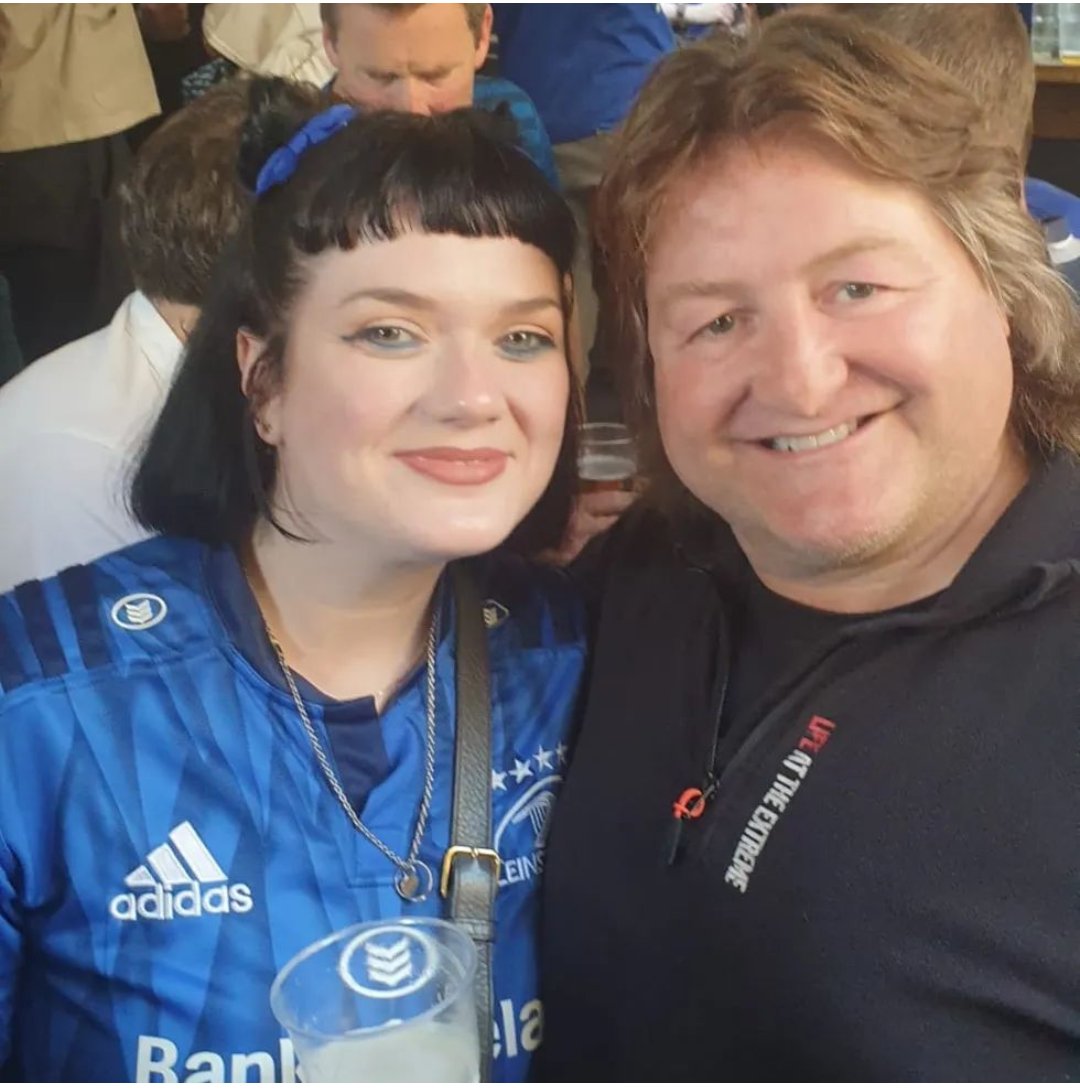 Our daughter Roisin was delighted to meet the Leinster legend Mullet  @shanebyrneoffic  great memories of Donnybrook. Great player and total gentleman #LEIvTLS