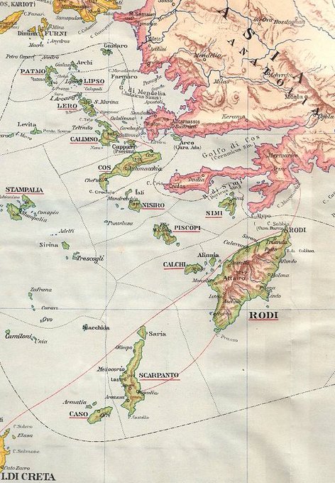 Rhodes might be a flint arrowhead; Cos a sperm whale; Leros an octopus; Patmos a seahorse; Symi an expended meteor rubbed smooth with air; Kalymnos a mussel. — Lawrence Durrell