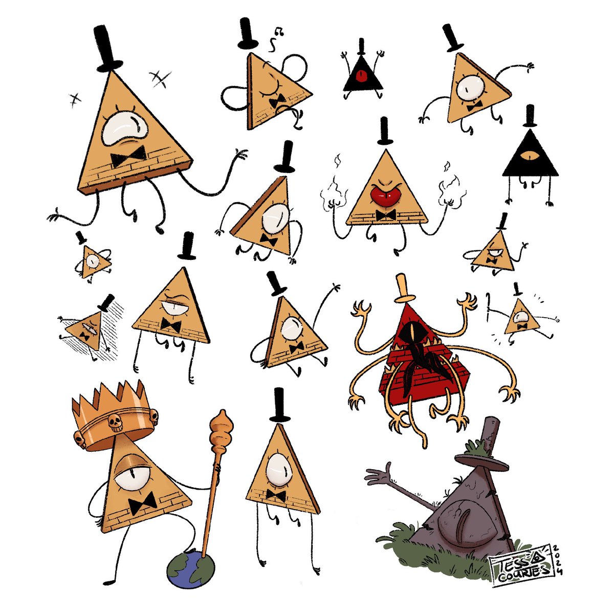 My yearly obsession with the triangle guy kicked in. #billcipher #gravityfalls ⚠️