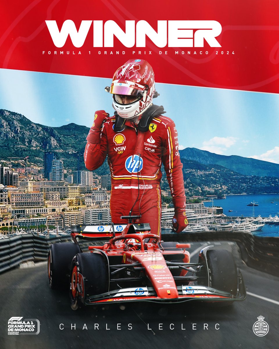 🚨 𝗖𝗛𝗔𝗥𝗟𝗘𝗦 𝗟𝗘𝗖𝗟𝗘𝗥𝗖 𝗪𝗜𝗡𝗦 𝗧𝗛𝗘 𝗙𝗢𝗥𝗠𝗨𝗟𝗔 𝟭 𝗚𝗥𝗔𝗡𝗗 𝗣𝗥𝗜𝗫 𝗗𝗘 𝗠𝗢𝗡𝗔𝗖𝗢 𝟮𝟬𝟮𝟰 ! 🙌

#MonacoGP #F1 #MonacoCircuit