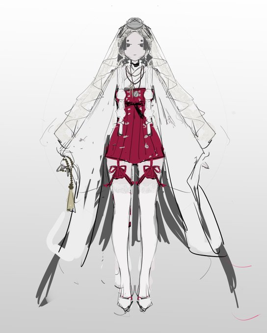 「hakama skirt miko」 illustration images(Latest)
