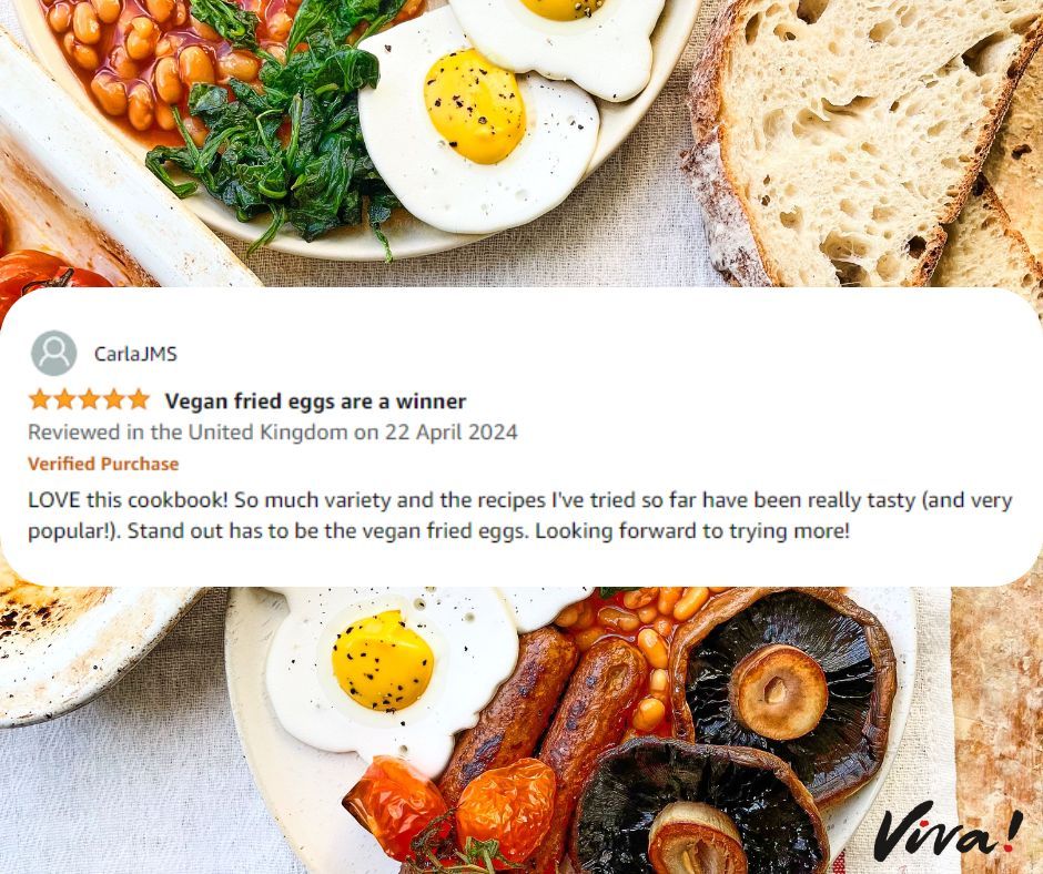 THANK YOU for the lovely reviews on Amazon of our cookbook Everyone Can Cook Vegan 💚 Psst! We're currently running a competition to win 2 x tickets to Vegan Camp Out 2024! Order a copy from our shop for the chance to win 🎉👉 vivashop.org.uk/cookbook #vegancookbook