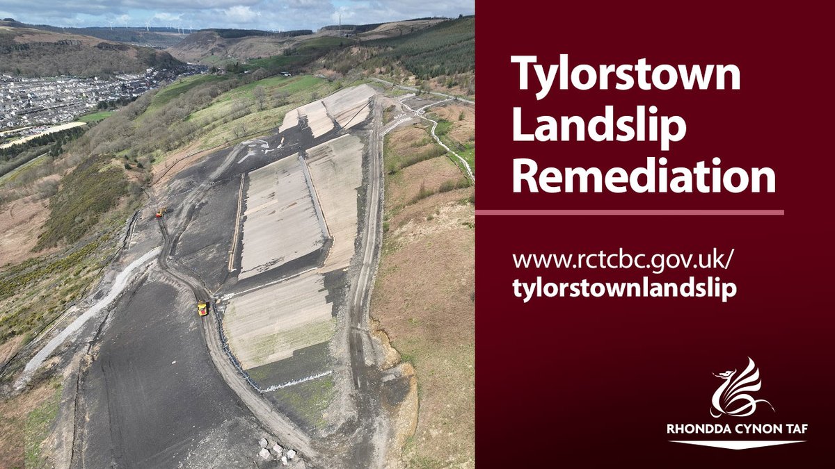 Find out more about the ongoing #Tylorstown Landslip Remediation Plan, via the project homepage on the Council's website. Full details here: orlo.uk/wMZdE