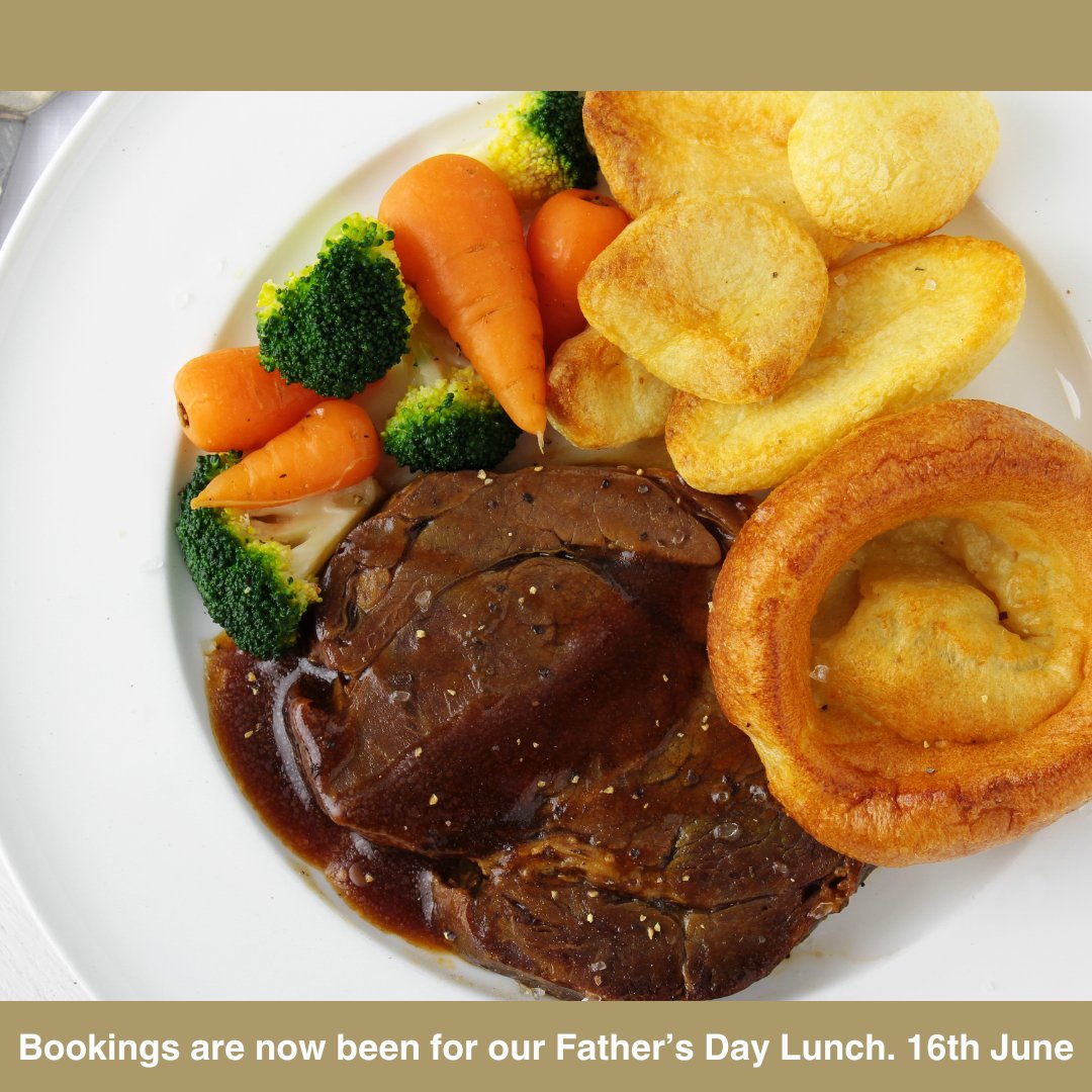 Only 3 weeks to go until Father’s Day, book today for our Father’s Day three-course lunch on Sunday 16th June - between 12:30 pm to 3:00 pm. The cost for adults is £32pp and £20 for kids. (Pre Orders Required) Call the Club to book your table today: 01708 201301