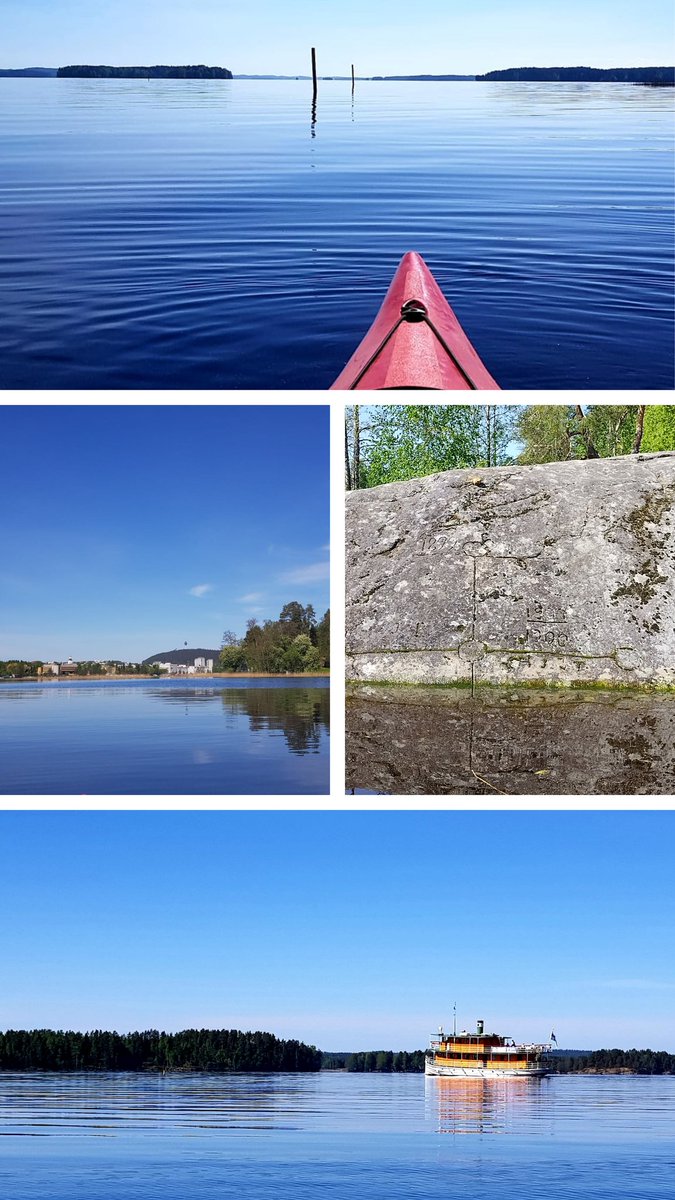 Melontakausi avattu mukavassa säässä. Kallaveden risteilykausi näyttää myös alkaneen. Vaikka vesi onkin korkealla, niin vielä on pitkä matka Väinölännoemen kallioon merkattuun vuoden 1899 #valapaton tulvan merkkiviivaan.
