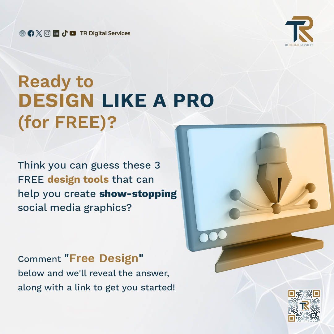 🖼Ready to design like a pro (for FREE)?  Think you can guess these 3 FREE design tools that can help you create show-stopping social media graphics?
💭Comment 'Free Design' below and we'll reveal the answer, along with a link to get you started!

#SocialMediaDesign #FreeTools