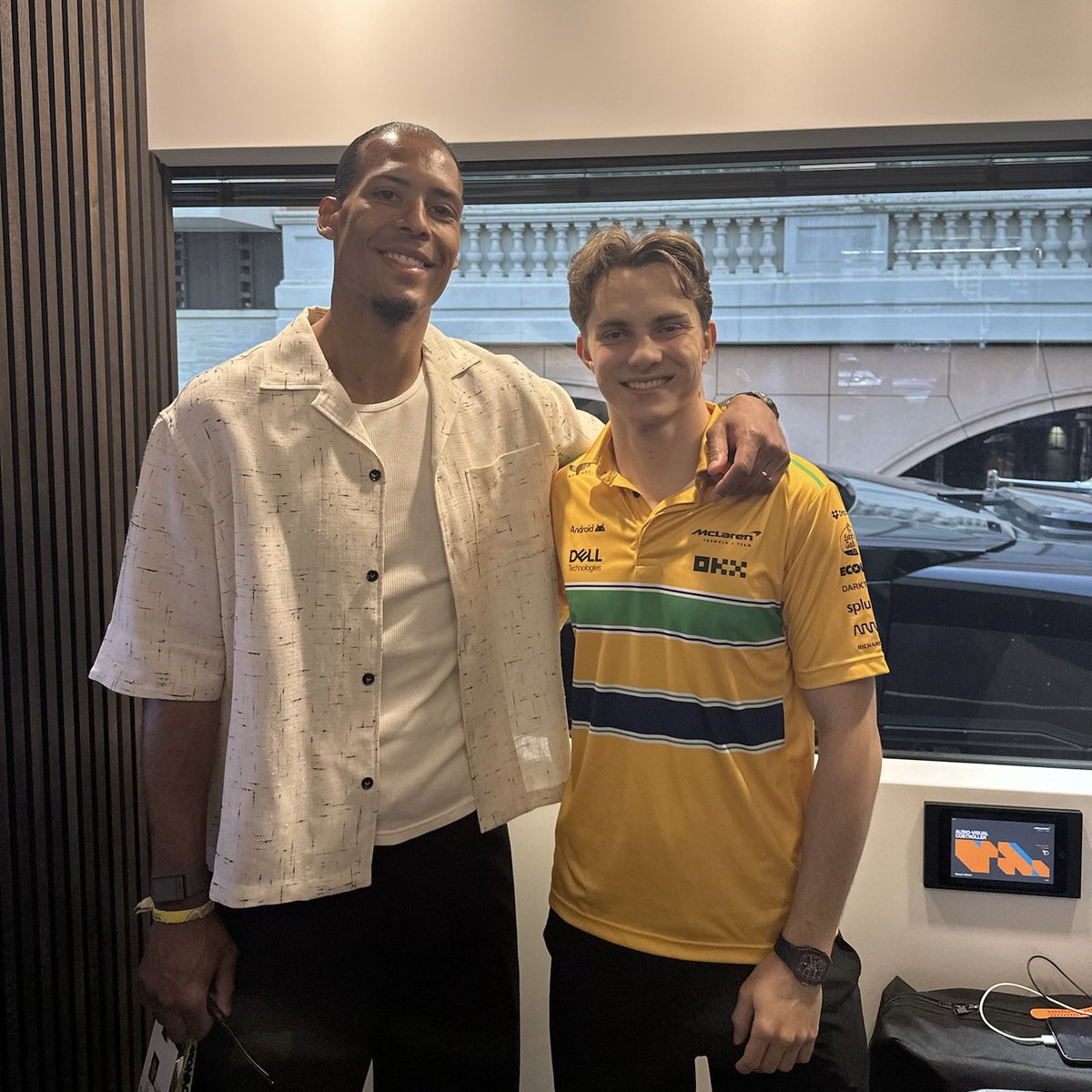 Quick visit from the big man <a href="/VirgilvDijk/">Virgil van Dijk</a>