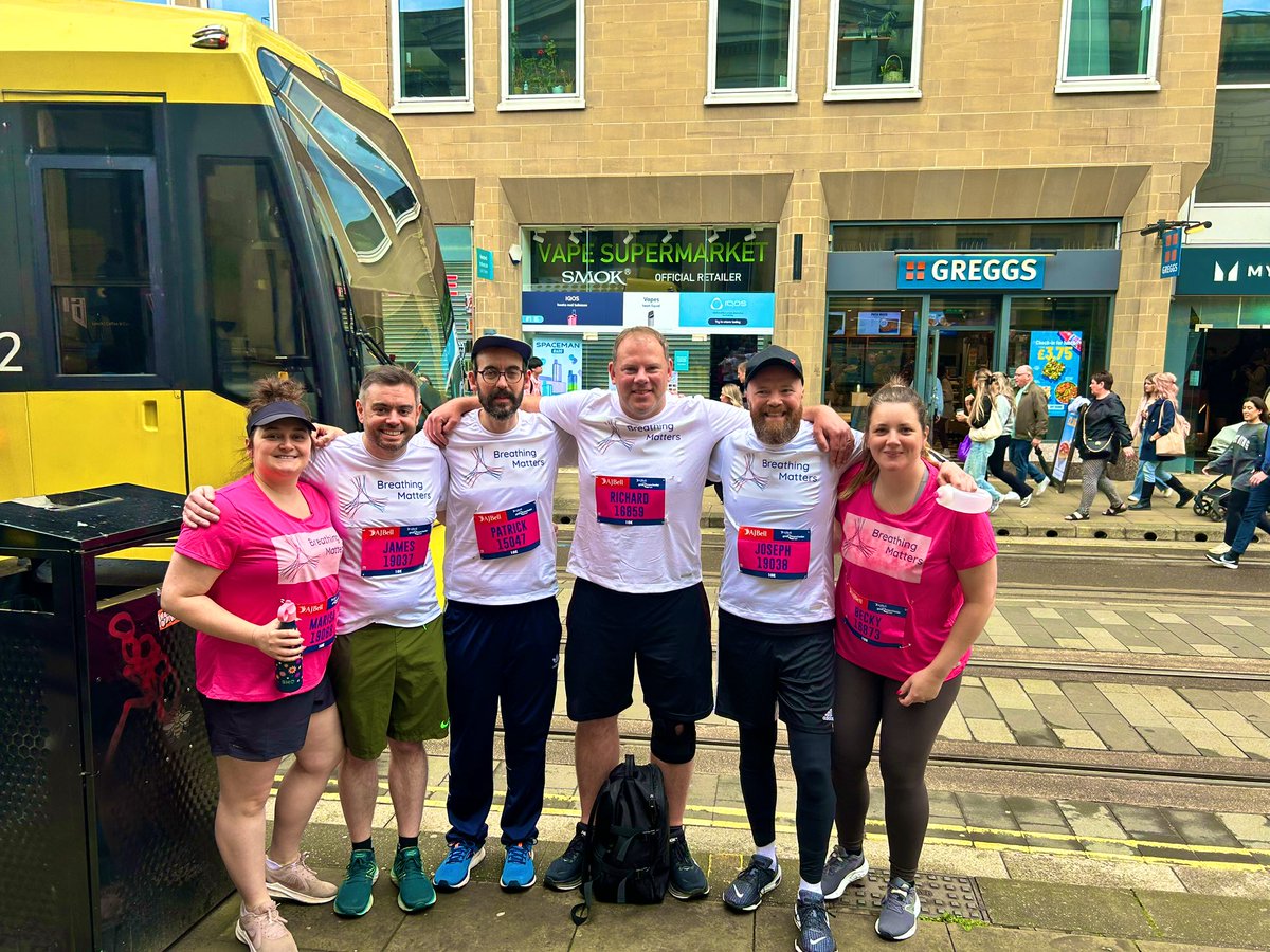 Today we’re running to raise awareness for lung diseases and for <a href="/Breathingmatter/">Breathing Matters</a> - we’re only £89 off £3000 so if you can donate anything please do!