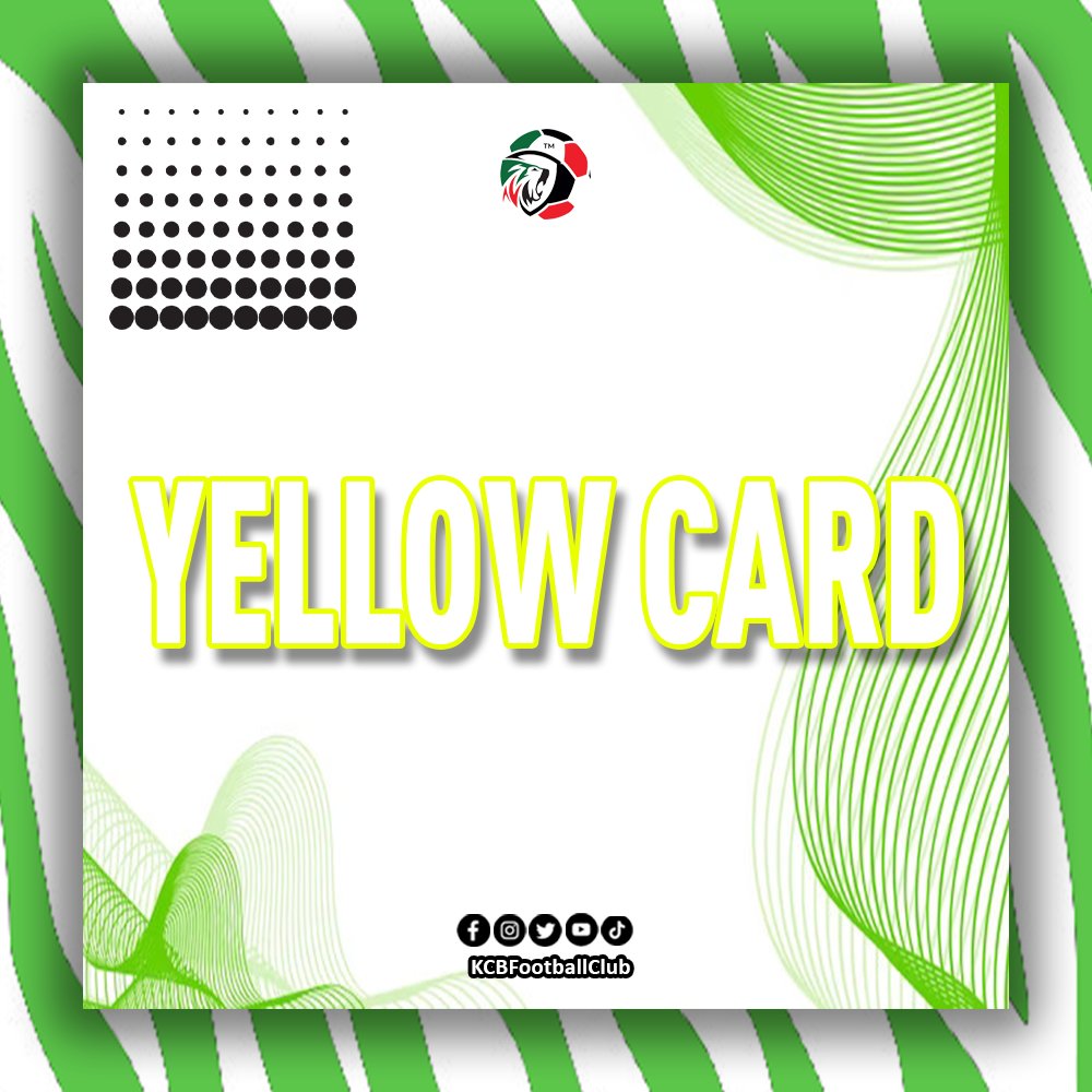 ⏱️ 105 🟨 Yellow Card! Shadrack Simiyu has been booked. KCB 1️⃣-1️⃣ Sharks #KCBKAK #Believe #LionHearted 🦁