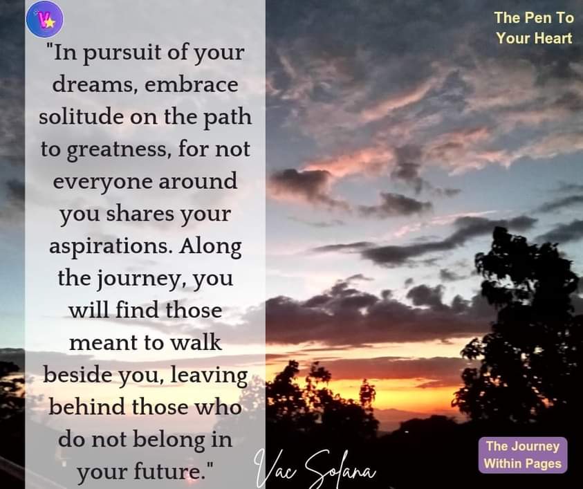 'Embrace the journey of pursuing your dreams, even if it means feeling alone at times. Connect with like-minded individuals who share your aspirations. Are you actively engaging with others to chase your dreams? 🌟 #DreamChaser #ConnectAndGrow'