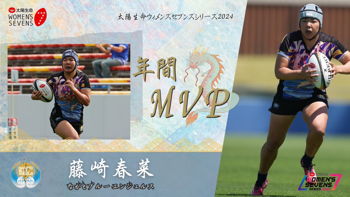 TS_Womens7's tweet photo. #太陽生命WSS2024 個人賞👏
年間MVP #藤崎春菜 #ながとブルーエンジェルス
トライ王 #ジャネット・オケロ #PEARLS
ベストキッカー ＃プルーニー・キヴィット #ながとブルーエンジェルス
フェアプレー #アルカス熊谷
ベストホイッスル #高橋真弓
@blueangels2017
@RugbyPearls 
@ArukasKumagaya https://t.co/RLXrOEUDrz