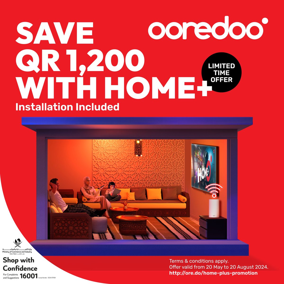 🔴 Summer just got a whole lot cooler with our sensational savings on select Home+ packages this season. Stay connected at super-fast speeds and enjoy some of the season’s sensational sporting events—all while saving up to QR 1,200! Simply contact us via 111 or apply for Home+