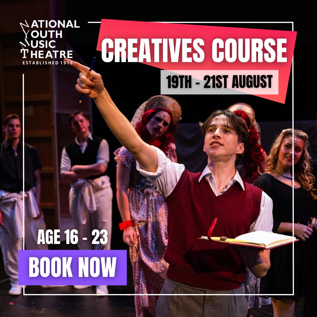 Work alongside a professional Director, Choreographer and Musical Director to discover the process of bringing a musical from page to stage. Course lead by industry creatives Alex Sutton and Rebecca Brower. More information and application here: nymt.org.uk/workshops/