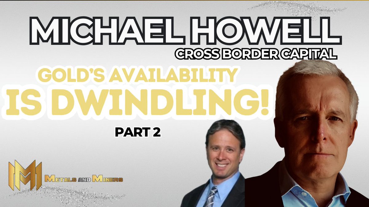 youtu.be/XeapHi3GEy4

Here is part 2 of the interview with Michael Howell of CrossBorderCapital.com out of London that was recorded on 5/22/2024. (~37 mins)

MICHAEL HOWELL | Gold's A Fast Disappearing Asset, Commodities ⬆️, Inflation ⬆️, Get Hedges Now!

In this part of the