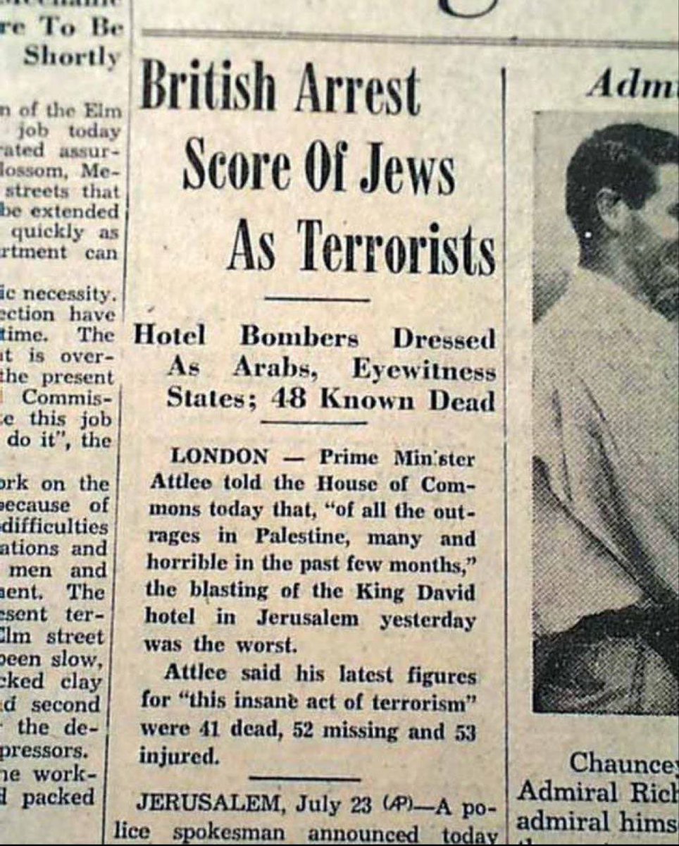 Old Newspapers make it clear who the real terrorists of the Middle East are.