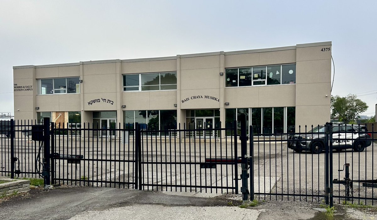 Windows shattered by gunfire are boarded up and police cruisers are on guard at Bais Chaya Mushka in Toronto this morning. What a dark and terrifying reality for the students and staff at this elementary school, and all of Canada’s Jewish community. When will this nightmare end?