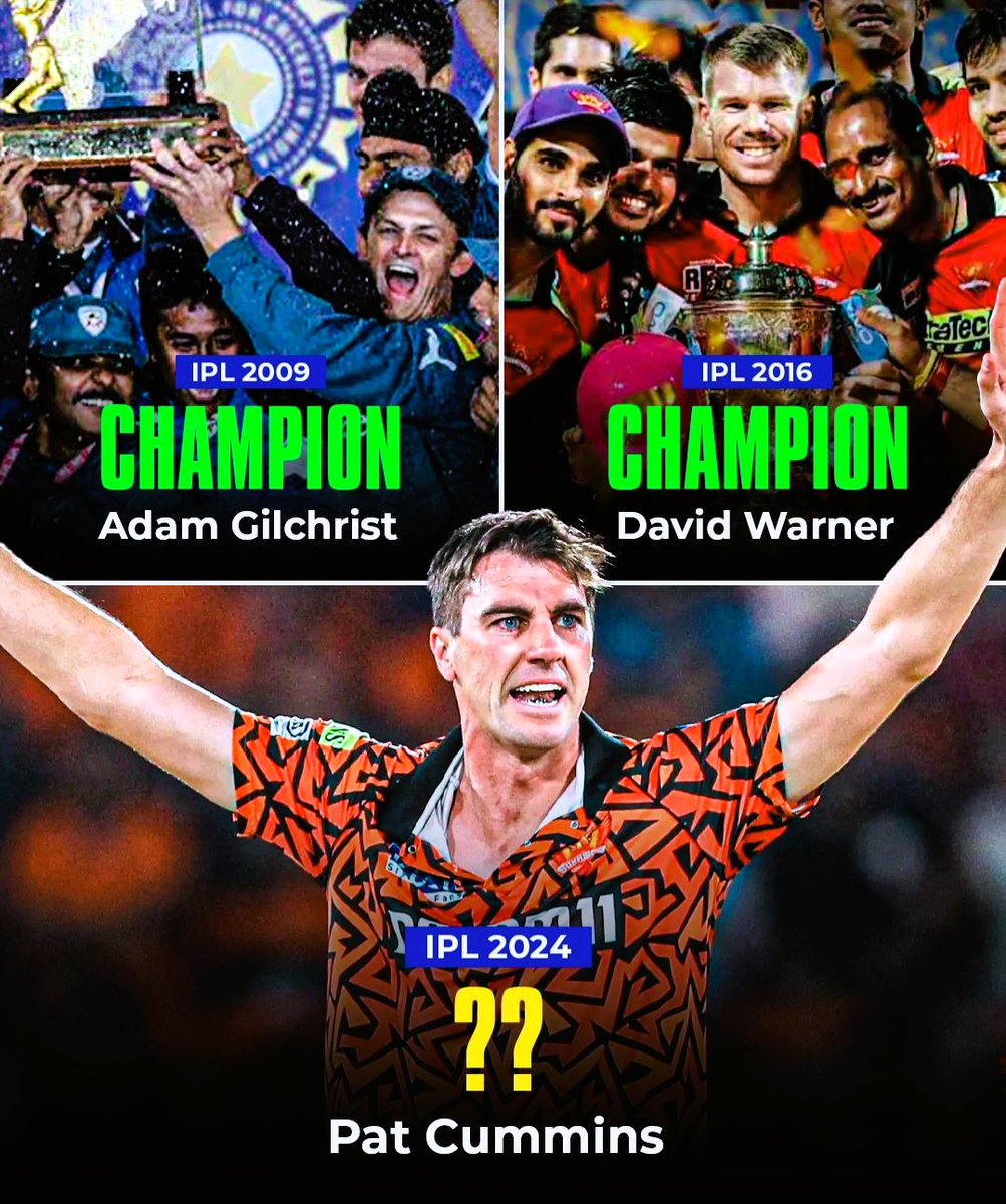 Aussie legends 🤝 Leading Hyderabad to glory 🟠 Can Pat Cummins continue the trend? 🏆 📸: Sportskeeda #KKRvSRH #IPL2024 #IPL #TATAIPL2024 #TATAIPL #India #Cricket