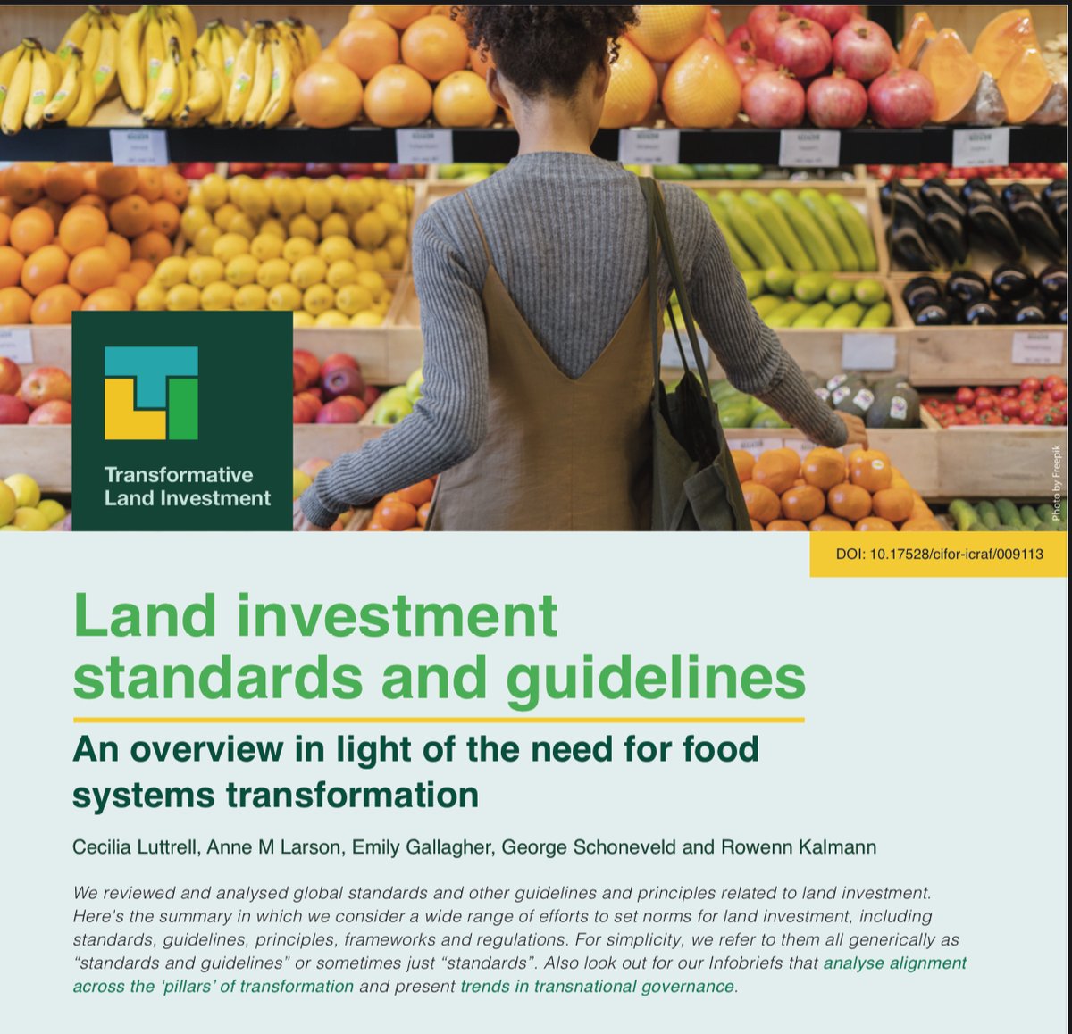 📚From the CIFOR-ICRAF library Land investment standards and guidelines: An overview in light of the need for food systems transformation Download a free copy: 🔗 bit.ly/44T7T0t @RECOFTC @landequityint @SNVworld #Trees4Resilience