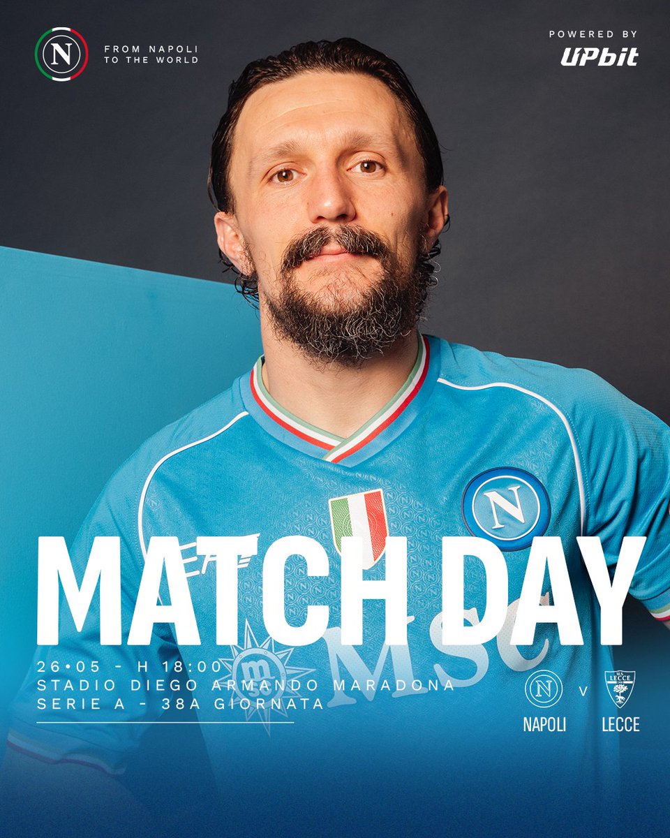 𝗠𝗔𝗧𝗖𝗛𝗗𝗔𝗬 🎬 🆚 #NapoliLecce 🏟️ Stadio Diego Armando Maradona 🏆 Serie A 🕒 18:00 CEST 💙 #ForzaNapoliSempre