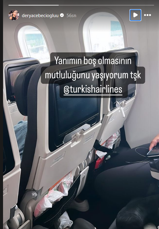 🇹🇷Derya Cebecioğlu 'yanımın boş olmasının mutluluğunu yaşıyorum tşk @TurkishAirlines ' #FileninSultanları