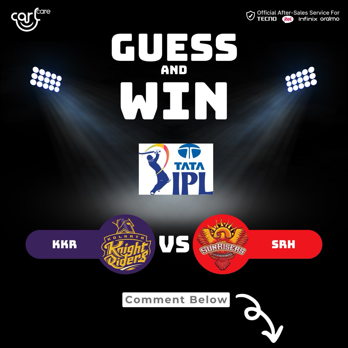 Who do you think will take home the victory in today's IPL match? 🏏 🔸 Sunrisers Hyderabad 🔸 Kolkata Knight Riders 🎁 03 lucky winners will get a special gift pack! 🎁 *Comments after the game starts will not be valid. Good luck! 🍀 #IPLfinals #SRH #KKR #GiveawayAlerts