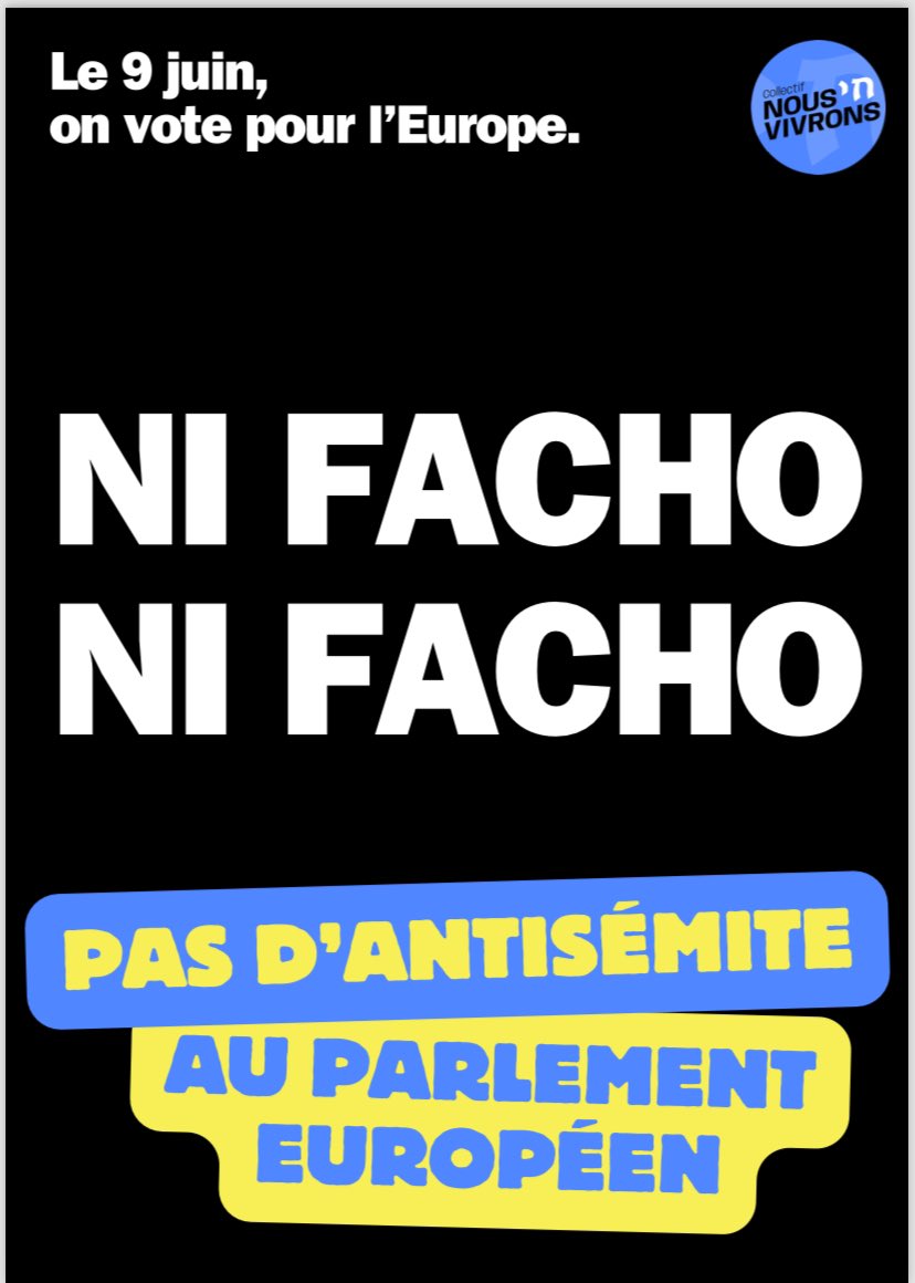 Ce matin, à Paris, Lyon, Marseille, Aix, Nice, les militants de @nous_vivrons étaient mobilisés pour dire non aux extrêmes. Vous ne nous duperez pas ! @FranceInsoumise @RNational_off @Reconquete_off Ni Facho Ni Facho! #stopantisemitisme #🟦
