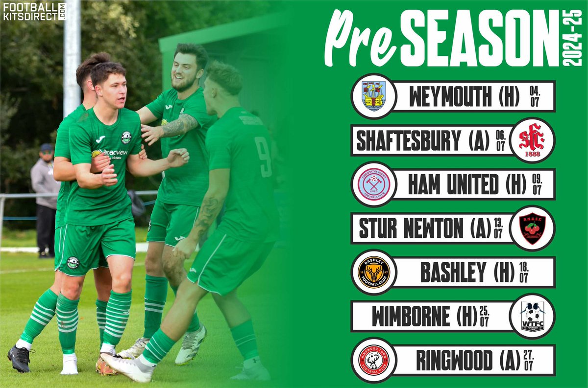 𝗣𝗿𝗲-𝗦𝗲𝗮𝘀𝗼𝗻 𝟮𝟰/𝟮𝟱 | 🟩 Our full set of fixtures for pre-season ⬇️