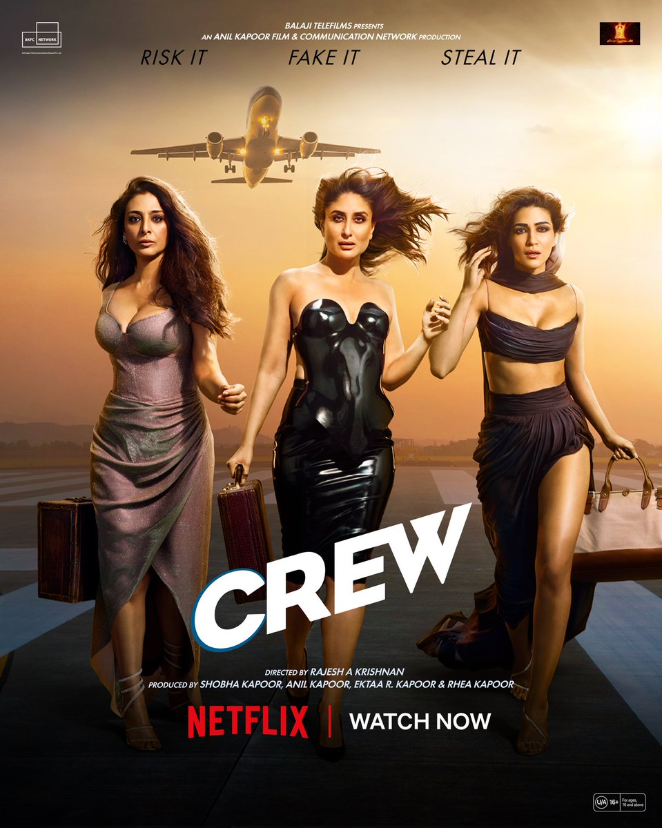 Love it every actress amazing I love you to watch all this three actress how can I say that this gorgeous beautiful amazing good looking actress in real but I love it. @KareenaK_FC @kritisanon @diljitdosanjh watched #Crew