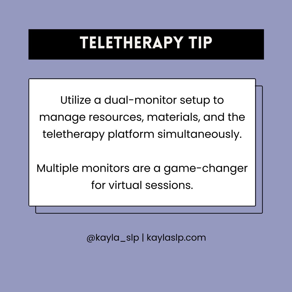 Who says you can't be in two places at once?!  Level up your virtual sessions with a dual-monitor setup! 🖥️💻 Easily manage resources, materials, and our awesome teletherapy platform all at the same time.  Say goodbye to clunky transitions and hello to seamless multitasking!