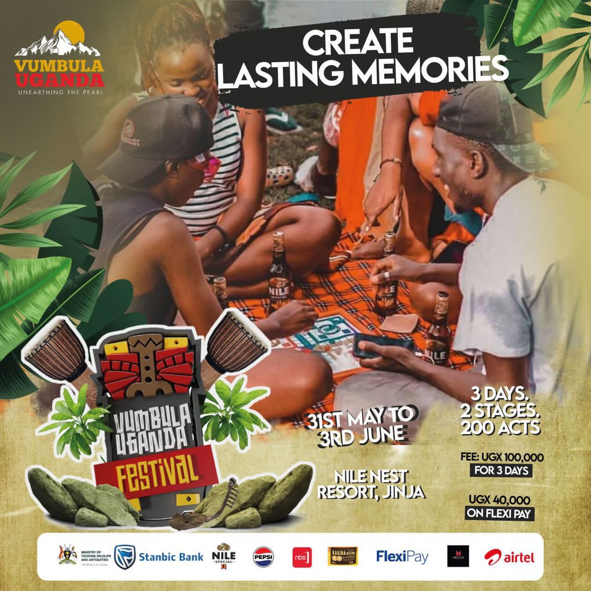 From traditional games to exhilarating competitions, immerse yourself in the joy of play at Nile Nest Resort in Jinja from May 31st to June 3rd, 2024. Join us for an unforgettable celebration of fun and laughter, the Ugandan way! #VumbulaUgandaFestival #GreeningTheNile