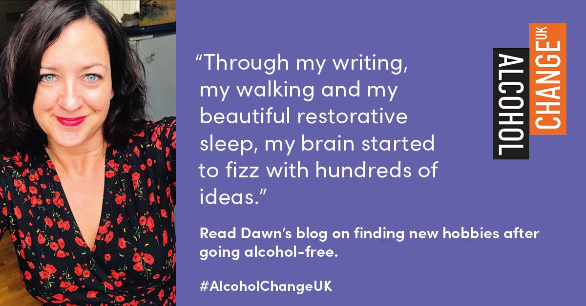 Reducing your alcohol intake, or going sober, can usually free up time for new hobbies and interests! Find out how Dawn discovered her inner creativity after she became sober: alcoholchange.org.uk/blog/2019/when…