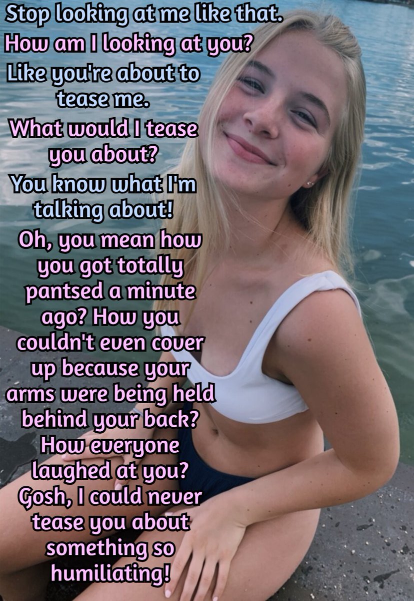 marblecarbles's tweet photo. #femdom #femdomcaption #humiliation #humiliationcaption #enm #enmcaption #cfnm #cfnmcaption #stripped #stolenclothes #pantsing #pantsed #pranked
Request from a follower https://t.co/tvyBwVQvvq