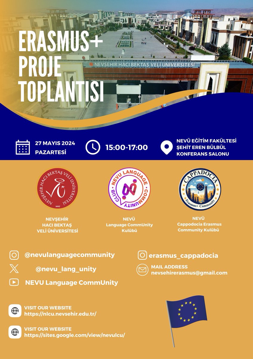 nevu_lang_unity's tweet photo. Nevşehir Hacı Bektaş Veli Üniversitesi Language CommUnity Kulübü ve Nevşehir Hacı Bektaş Veli Üniversitesi Cappadocia Erasmus Community Kulübü Erasmus+ Proje Toplantısı ⬇️
🔗https://t.co/m2VpFegdxd
Nevşehir Hacı Bektaş Veli Üniversitesi
Language CommUnity Kulübü
@nevukurumsal https://t.co/pZ3ZuVy4wq