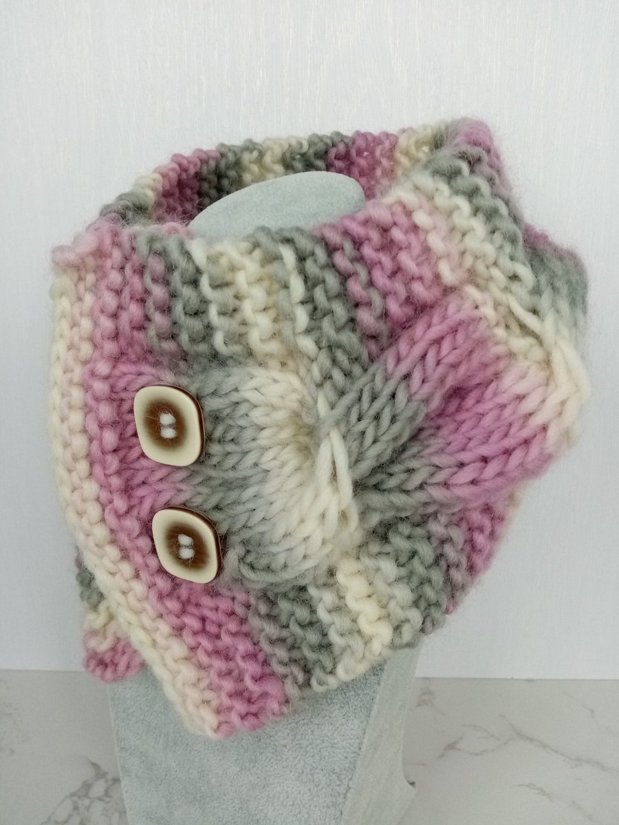 Cable knit neck warmer in pink 100% pure wool - Folksy folksy.com/items/8345884-… #newonfolksy #CraftBizParty #UKGIFTHOUR #HandmadeHour #folksyuk #knitwear #cableknit #neckwarmers #purewool #lovecrafts #handknitted #knittinglove #knittedhome #instagramknits #mistypink
