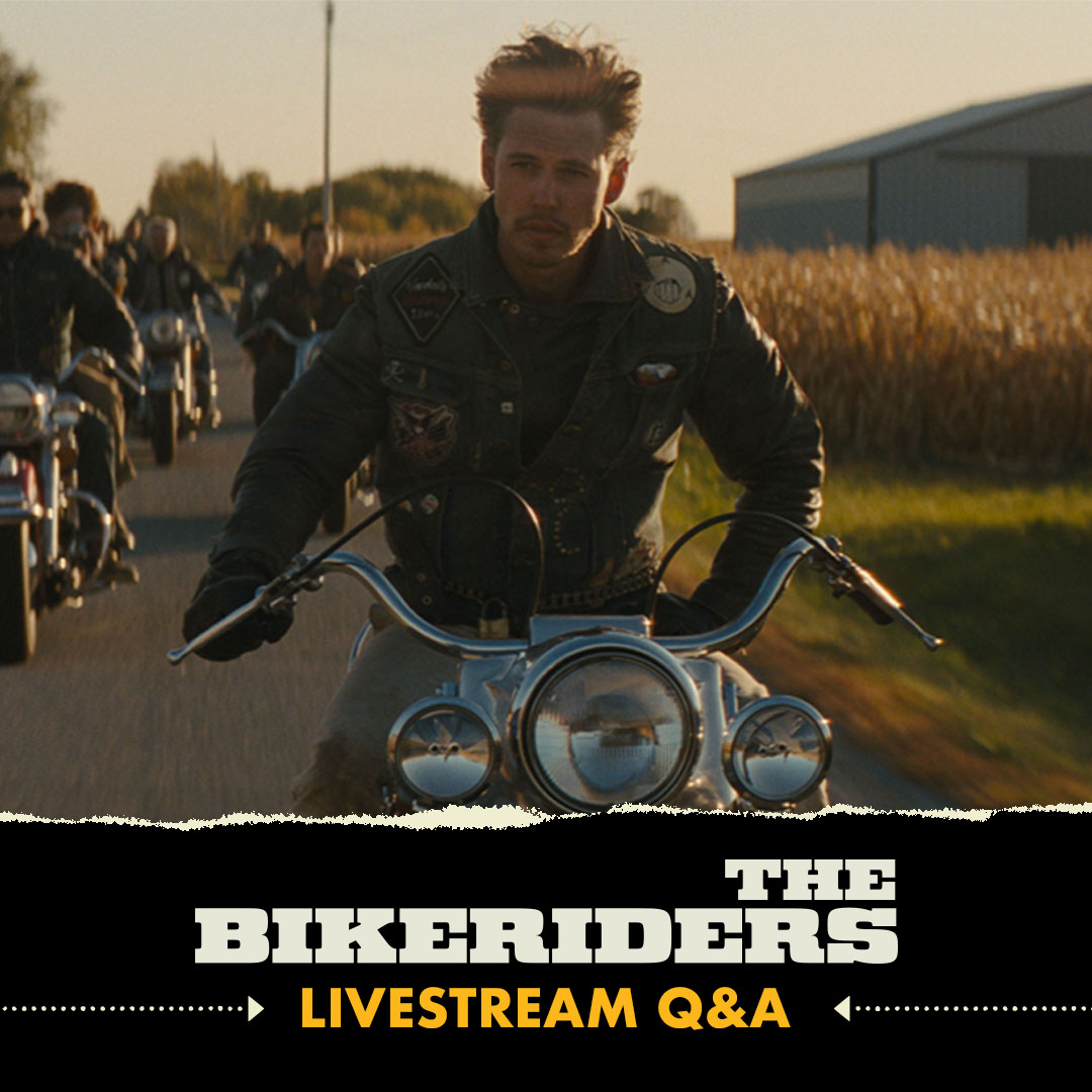 Want to see Jeff Nichols’ exceptional counterculture odyssey before anyone else? Then join us for an exclusive Advance Screening of THE BIKERIDERS featuring a Livestream Q&A with stars Austin Butler and Jodie Comer. 

🎟s at drafthouse.com.